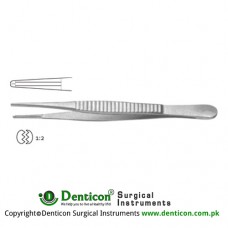 Jackson-Burrows Dissecting Forcep 1 x 2 Teeth - With Platform Stainless Steel, 14 cm - 5 1/2"